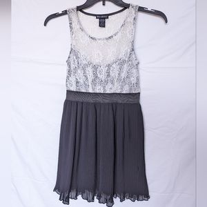 Cream lace black dress